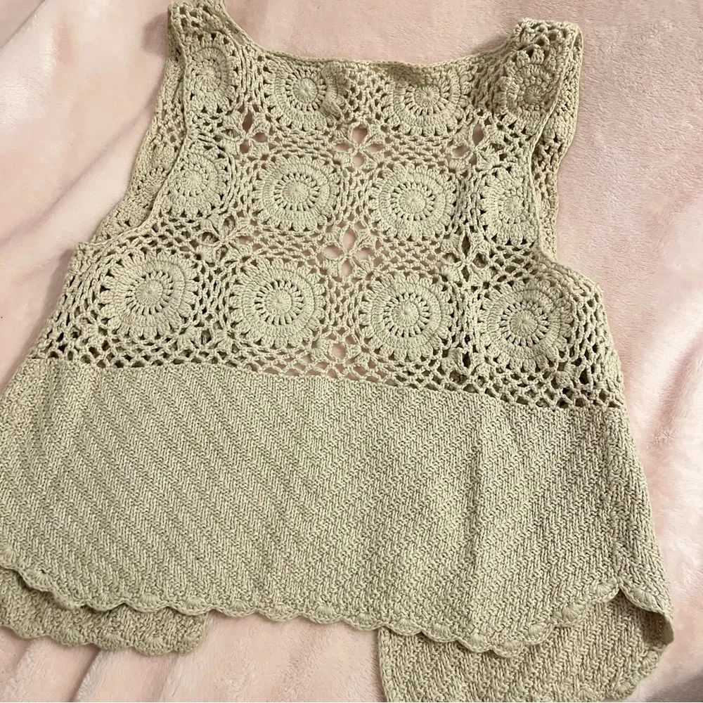 Aeropostale crochet jacket, beige - Picture 4 of 4